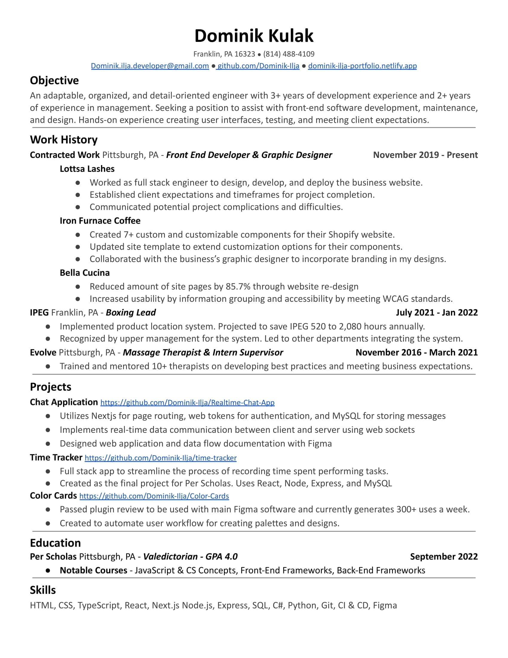 resume